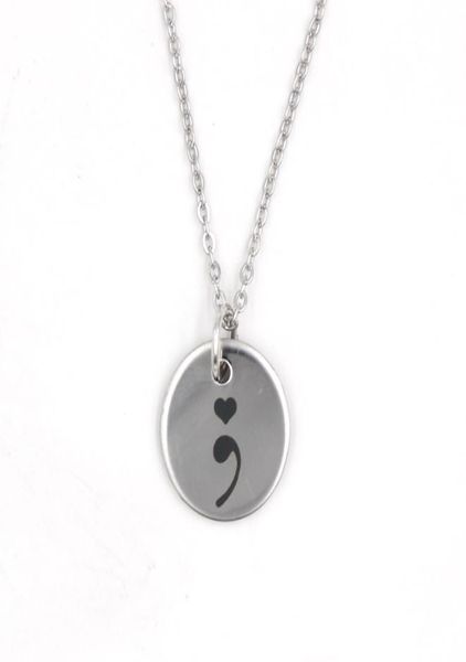new arrival stainless steel necklace semicolon necklace depression awareness pendant necklace warrior mental health suicide jewelr3737559, Silver
new arrival stainless steel necklace semicolon necklace depression awareness pendant necklace warrior mental health suicide jewelr3737559, Silver