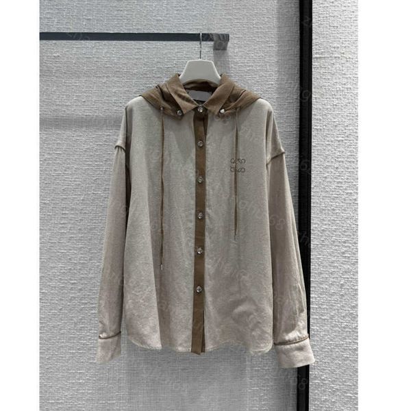 23ss womens designer clothing womens jacket color contrast can detachable shirt collar logo embroidery shirt type light coat women clothes a, Black;brown
23ss womens designer clothing womens jacket color contrast can detachable shirt collar logo embroidery shirt type light coat women clothes a, Black;brown