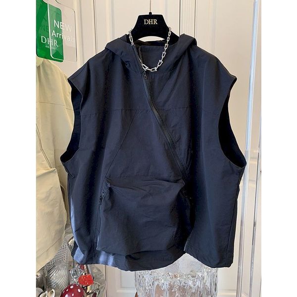 mens jackets oversized hooded vest coats man fashion diagonal zipper sleeveless hoodies casual loose waistcoat spring summer vests jacket 23, Black;brown
mens jackets oversized hooded vest coats man fashion diagonal zipper sleeveless hoodies casual loose waistcoat spring summer vests jacket 23, Black;brown