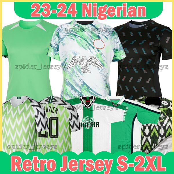 23/24 nigerian soccer jerseys retro 2018 1994 1998 maillot de foot 2023 2024 okechukwu ighalo okocha ahmed musa ndidi mikel jerseys player v, Black;yellow
23/24 nigerian soccer jerseys retro 2018 1994 1998 maillot de foot 2023 2024 okechukwu ighalo okocha ahmed musa ndidi mikel jerseys player v, Black;yellow