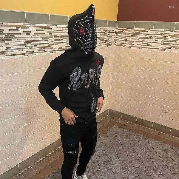 men's hoodies y2k full zip up hoodie men autumn winter gothic rhinestones web sweatshirt hip hop grunge skeleton oversized jacket 08, Black
men's hoodies y2k full zip up hoodie men autumn winter gothic rhinestones web sweatshirt hip hop grunge skeleton oversized jacket 08, Black