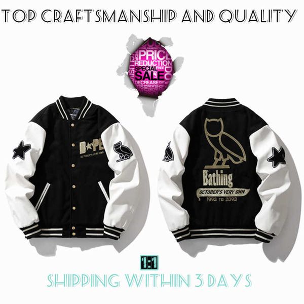 men's jackets craftsmanship shark mens star spots designers coat varsity co-branding stylist cotton clothes military style camouflage j, Black;brown
men's jackets craftsmanship shark mens star spots designers coat varsity co-branding stylist cotton clothes military style camouflage j, Black;brown