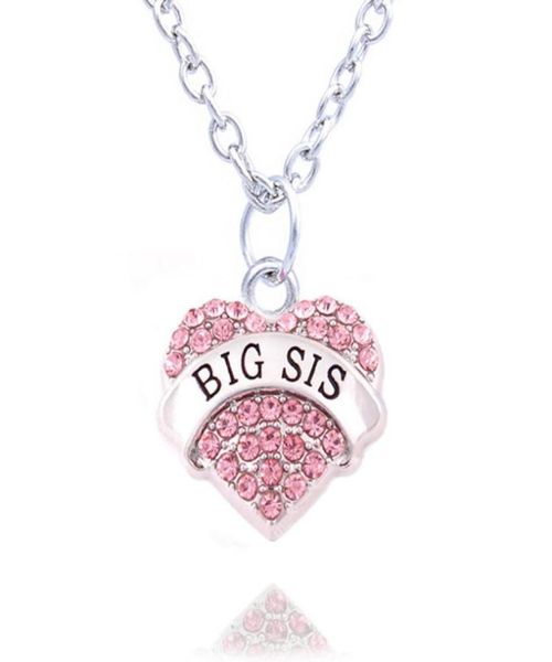 charm pink crystal heart necklace 039big sis middle sis little sis baby sis039 sister birthday gifts women girl jewelry10pcs2221318, Silver
charm pink crystal heart necklace 039big sis middle sis little sis baby sis039 sister birthday gifts women girl jewelry10pcs2221318, Silver
