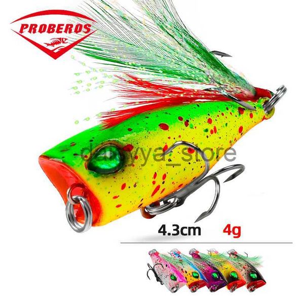 baits mini popper 4.3cm 4g ater hard bait artificial wobblers plastic pesca tackle with 10# feather hooks x0726
baits mini popper 4.3cm 4g ater hard bait artificial wobblers plastic pesca tackle with 10# feather hooks x0726