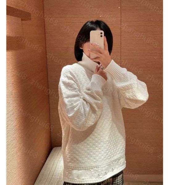 23ss womens designer clothing women sweater jacquard long sleeve loose knit pullover womens clothing a1, White;black
23ss womens designer clothing women sweater jacquard long sleeve loose knit pullover womens clothing a1, White;black