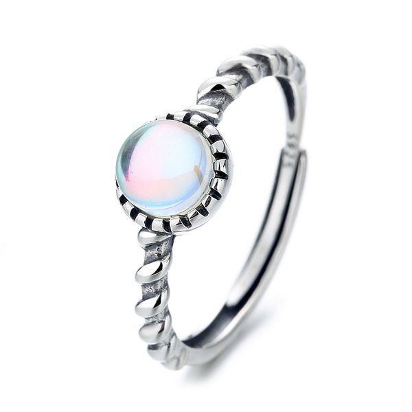 s925 sterling silver korean version temperament lady spiral ring with blue moonstone open ring lady, Golden;silver
s925 sterling silver korean version temperament lady spiral ring with blue moonstone open ring lady, Golden;silver