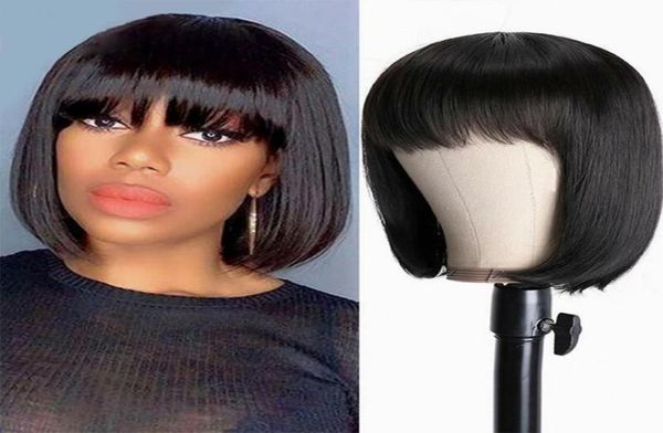 short bob wig with bangs brazilian straight human hair wigs remy short cut wigs for black women full machine made wigs 4x4 straigh5605649
short bob wig with bangs brazilian straight human hair wigs remy short cut wigs for black women full machine made wigs 4x4 straigh5605649