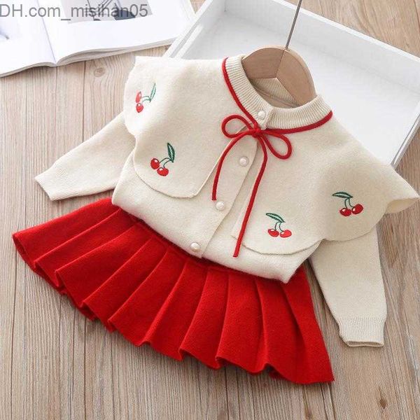 clothing sets clothing sets 2023 autumn knitwear princess clothes set for girls baby kids children wear cherry sweater coat pleated skirts t, White
clothing sets clothing sets 2023 autumn knitwear princess clothes set for girls baby kids children wear cherry sweater coat pleated skirts t, White