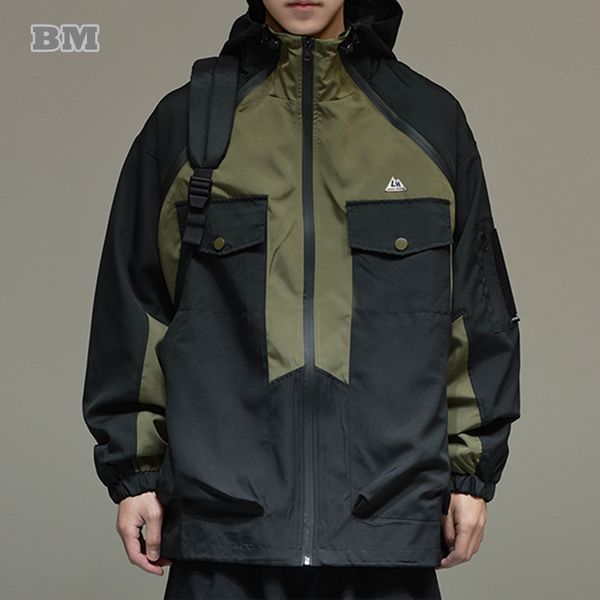 mens jackets japanese streetwear trend patchwork hooded jacket men clothing spring outdoor harajuku casual cargo coat male 230726, Black;brown
mens jackets japanese streetwear trend patchwork hooded jacket men clothing spring outdoor harajuku casual cargo coat male 230726, Black;brown