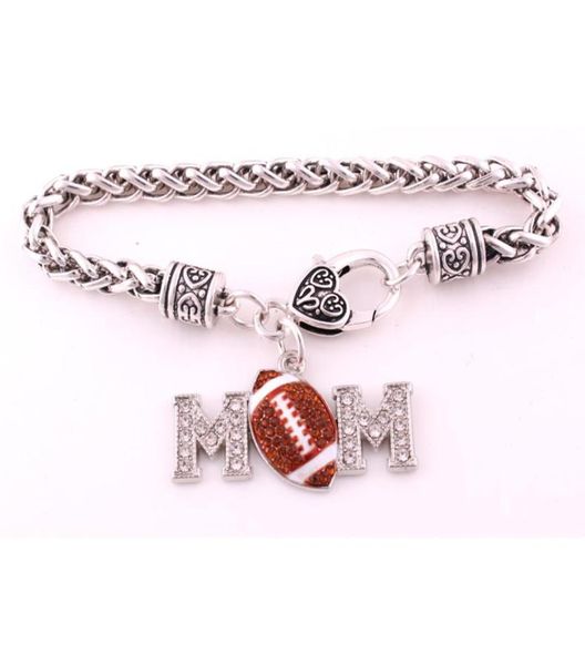 selling antique sliver plated zinc studded with sparkling crystal rhinestone mom football pendant charm wheat bracelet6213429, Golden;silver
selling antique sliver plated zinc studded with sparkling crystal rhinestone mom football pendant charm wheat bracelet6213429, Golden;silver
