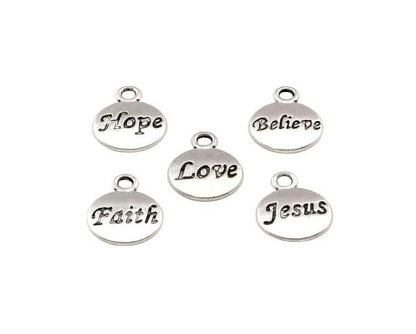 100pcslot antique silver hope believe love faith jesus charms pendants for jewelry making bracelet necklace findings 115x155mm 4757255, Bronze;silver
100pcslot antique silver hope believe love faith jesus charms pendants for jewelry making bracelet necklace findings 115x155mm 4757255, Bronze;silver
