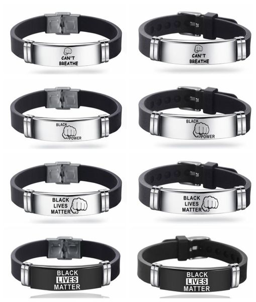 stainless steel silicone punk bracelet for men black lives matter i can039t breathe bracelet adjustable trendy wristband bracel7047616
stainless steel silicone punk bracelet for men black lives matter i can039t breathe bracelet adjustable trendy wristband bracel7047616