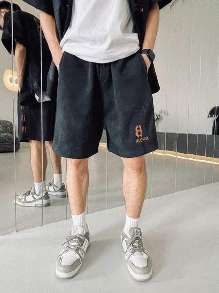 23ss cost-effectiveness b family's new maple leaf print casual loose fitting breathable fashion versatile men's sports shorts, White;black
23ss cost-effectiveness b family's new maple leaf print casual loose fitting breathable fashion versatile men's sports shorts, White;black