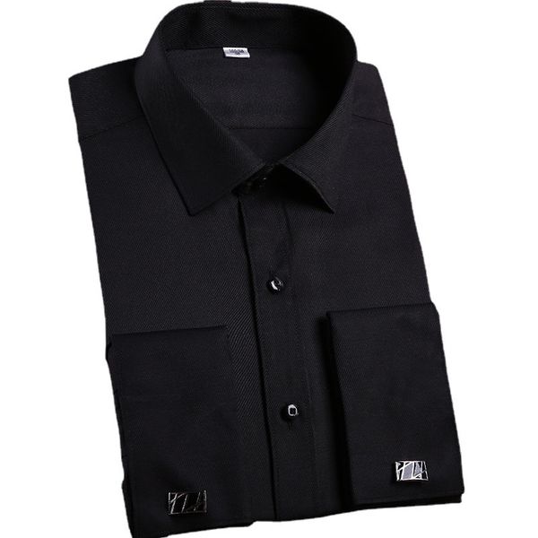mens casual shirts quality dress french cuff long sleeved business slim fit solid color cufflinks tuxedo shirt 230726, White;black
mens casual shirts quality dress french cuff long sleeved business slim fit solid color cufflinks tuxedo shirt 230726, White;black