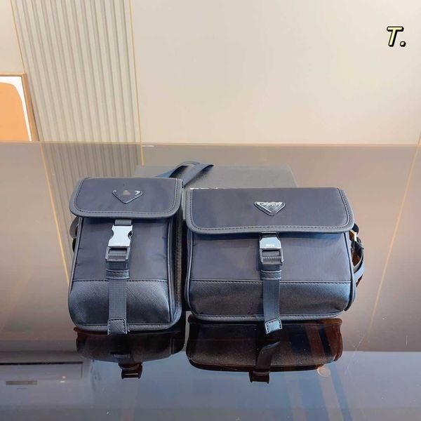 shoulder bags waistpacks men's and women's nylon saffiano material mobile phone diagonal backpack metal triangle flap design, hori
shoulder bags waistpacks men's and women's nylon saffiano material mobile phone diagonal backpack metal triangle flap design, hori