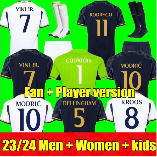 23 24 vini jr camavinga soccer jersey 2023 real madrids benzema rodrygo rudiger modric marcelo asensio lucas valverde men kids kit football, Black;yellow
23 24 vini jr camavinga soccer jersey 2023 real madrids benzema rodrygo rudiger modric marcelo asensio lucas valverde men kids kit football, Black;yellow