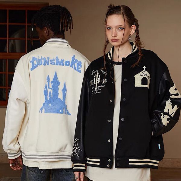 mens jackets stitching embroidery loose baseball uniform autumn and winter men american style candlestick castle lapel national trend jacket, Black;brown
mens jackets stitching embroidery loose baseball uniform autumn and winter men american style candlestick castle lapel national trend jacket, Black;brown