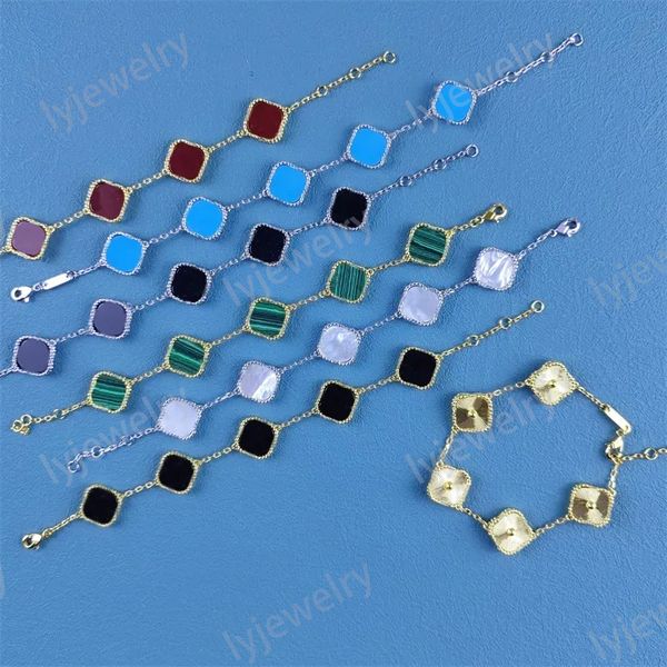 classic 4/four leaf clover designer bracelet white red blue agate shell women mother charms bracelets 18k gold plated luxury wedding woman f, Golden;silver
classic 4/four leaf clover designer bracelet white red blue agate shell women mother charms bracelets 18k gold plated luxury wedding woman f, Golden;silver