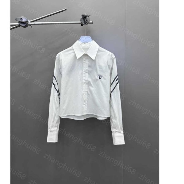 23ss womens designer clothing high neck blouse women shirt lapel letter logo embroidered long sleeve shirt women clothes a1, White
23ss womens designer clothing high neck blouse women shirt lapel letter logo embroidered long sleeve shirt women clothes a1, White