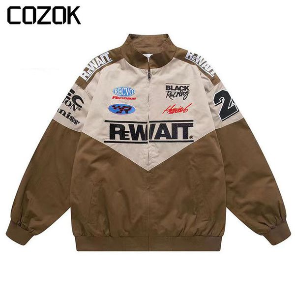 mens jackets spring american vintage jacket men patchwork high street racing motorcycle casual baseball hip hop varsity coat 230726, Black;brown
mens jackets spring american vintage jacket men patchwork high street racing motorcycle casual baseball hip hop varsity coat 230726, Black;brown
