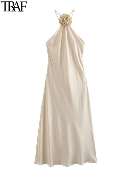 basic casual dresses traf with summer 3d flower women midi soft long dress party backless sleeveless robe female halter dresses y2k 230725, Black;gray
basic casual dresses traf with summer 3d flower women midi soft long dress party backless sleeveless robe female halter dresses y2k 230725, Black;gray