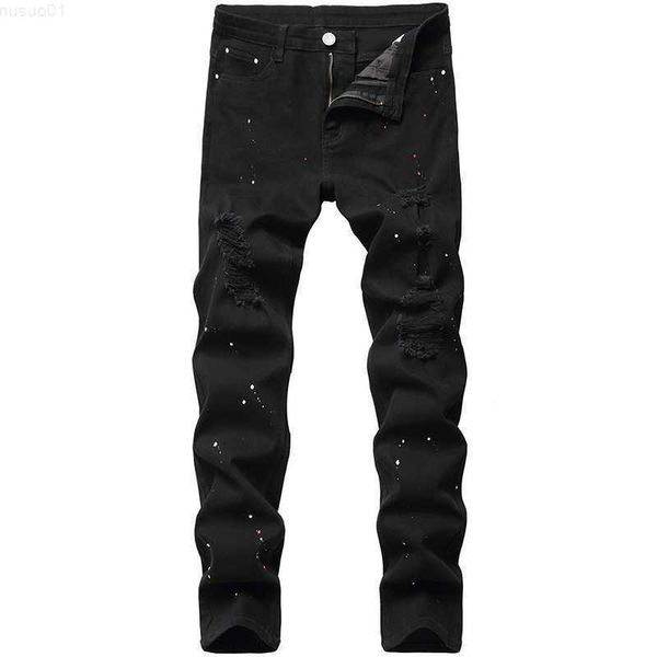 men's jeans denim design fashion lacquer foot casual pants stretch regular fit black long new four season plus size y2303 l230726, Blue
men's jeans denim design fashion lacquer foot casual pants stretch regular fit black long new four season plus size y2303 l230726, Blue