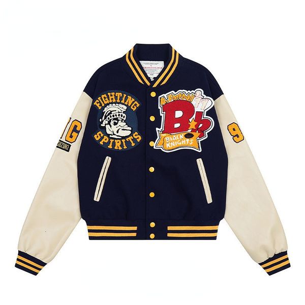 mens jackets retro stitching embroidery niche baseball uniform women spring and autumn trend loose personality allmatch coat jacket men 2307, Black;brown
mens jackets retro stitching embroidery niche baseball uniform women spring and autumn trend loose personality allmatch coat jacket men 2307, Black;brown