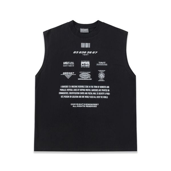 23fw europe uk bar code t shirt basic cotton tee sleeveless oversize summer fashion plus size premium vest men tshirt, Black;brown
23fw europe uk bar code t shirt basic cotton tee sleeveless oversize summer fashion plus size premium vest men tshirt, Black;brown