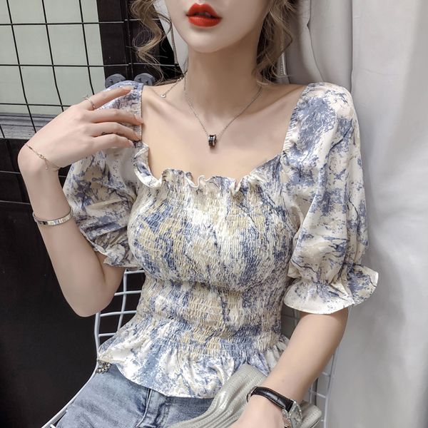 womens blouses shirts women sweet fashion floral print ruffled vintage back elastic female blusas chic 230726, White
womens blouses shirts women sweet fashion floral print ruffled vintage back elastic female blusas chic 230726, White