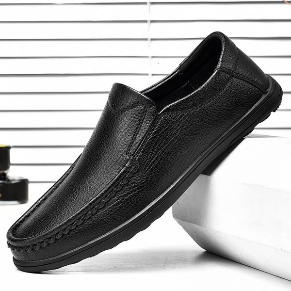 dress shoes genuine leather men loafers slip on fashion luxury casual fashion driving breathable men moccasins 230726, Black
dress shoes genuine leather men loafers slip on fashion luxury casual fashion driving breathable men moccasins 230726, Black