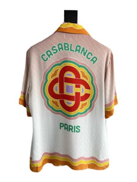 casablanca logo button up shirt jacquard french style shirt loose lazy light luxury holiday shirts, White;black
casablanca logo button up shirt jacquard french style shirt loose lazy light luxury holiday shirts, White;black