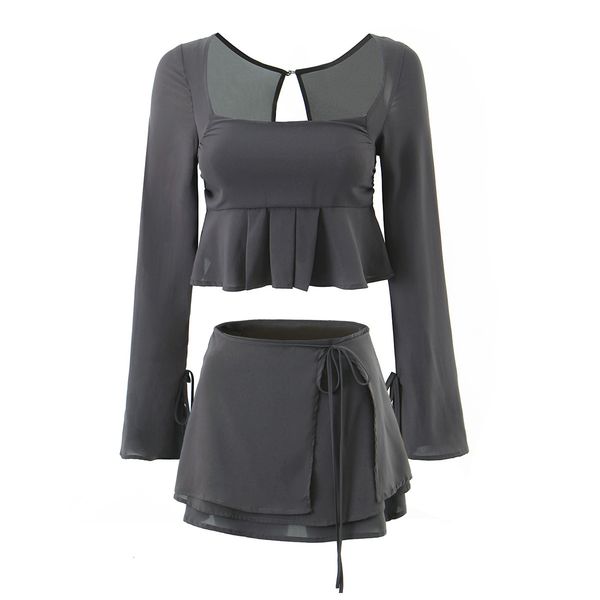 two piece dress chiffon blouses for women fashion womens and blouses grey crop square neck blouse long sleeve luxury clothes 230725, White
two piece dress chiffon blouses for women fashion womens and blouses grey crop square neck blouse long sleeve luxury clothes 230725, White