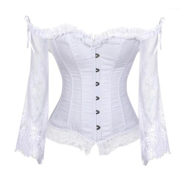 bridal corset for women with sleeves style victorian retro burlesque lace corset and bustiers wedding vest fashion white5099707, Black;white
bridal corset for women with sleeves style victorian retro burlesque lace corset and bustiers wedding vest fashion white5099707, Black;white