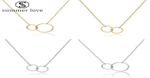 new arrival double circle pendant necklace choker steel gold two interlocking circles trendy couple friendship necklaces for 5678347, Silver
new arrival double circle pendant necklace choker steel gold two interlocking circles trendy couple friendship necklaces for 5678347, Silver