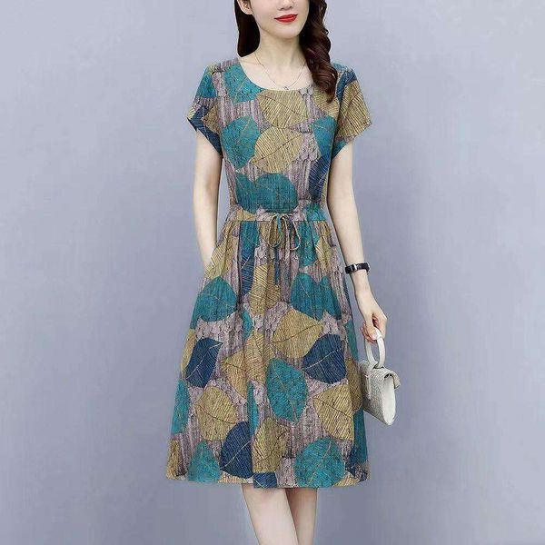 cotton and linen dress womens mid length summer style korean short sleeved round neck figure printed, Black;gray
cotton and linen dress womens mid length summer style korean short sleeved round neck figure printed, Black;gray