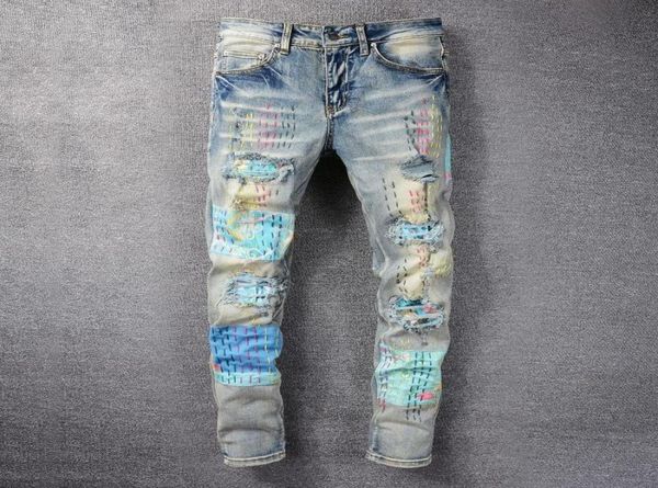 cashew flower patch pant beggar jean patchwork jeans for men high street knife cut heavyduty erosive motorcycle pant5657908, Blue
cashew flower patch pant beggar jean patchwork jeans for men high street knife cut heavyduty erosive motorcycle pant5657908, Blue