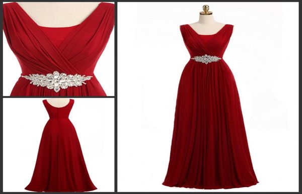 long chiffon burgundy bridesmaid dresses with crystal rhinestone beaded sash v neck low back maid of honor dresses wedding guest g9998818, White;pink
long chiffon burgundy bridesmaid dresses with crystal rhinestone beaded sash v neck low back maid of honor dresses wedding guest g9998818, White;pink