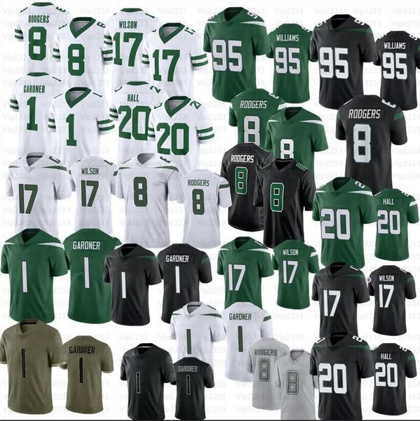 8 aaron rodgers jetes ahmad quinnen williams sauce gardner football jersey garrett wilson breece hall zach wilson, Black;red
8 aaron rodgers jetes ahmad quinnen williams sauce gardner football jersey garrett wilson breece hall zach wilson, Black;red