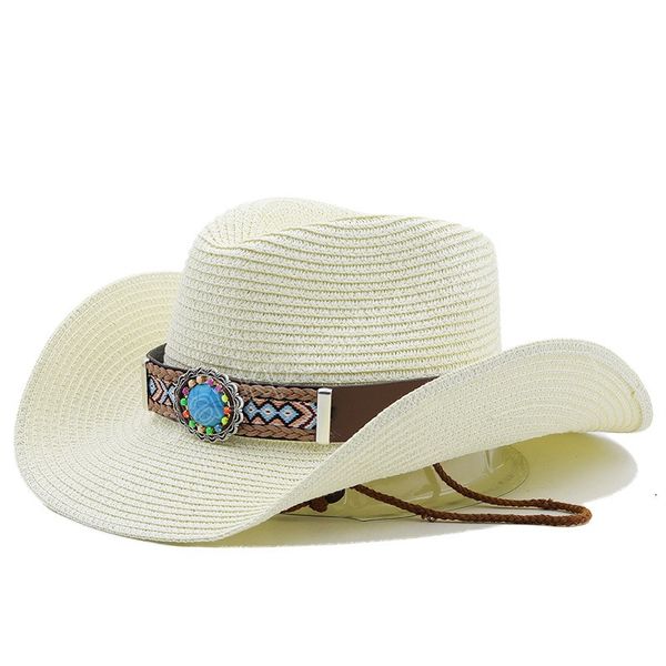 new women men western cowboy hat paper straw jazz fedora hat wide brim sun protection beach cap national style classic hat, Blue;gray
new women men western cowboy hat paper straw jazz fedora hat wide brim sun protection beach cap national style classic hat, Blue;gray