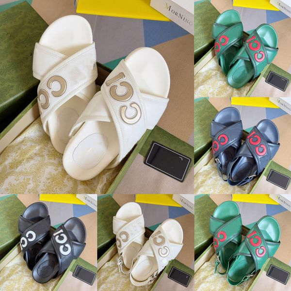 designer thick bottom nappa sandals women men cross straps sandal slippers double letter g embossed platform mules slingbacks cowhide sandal, Black
designer thick bottom nappa sandals women men cross straps sandal slippers double letter g embossed platform mules slingbacks cowhide sandal, Black