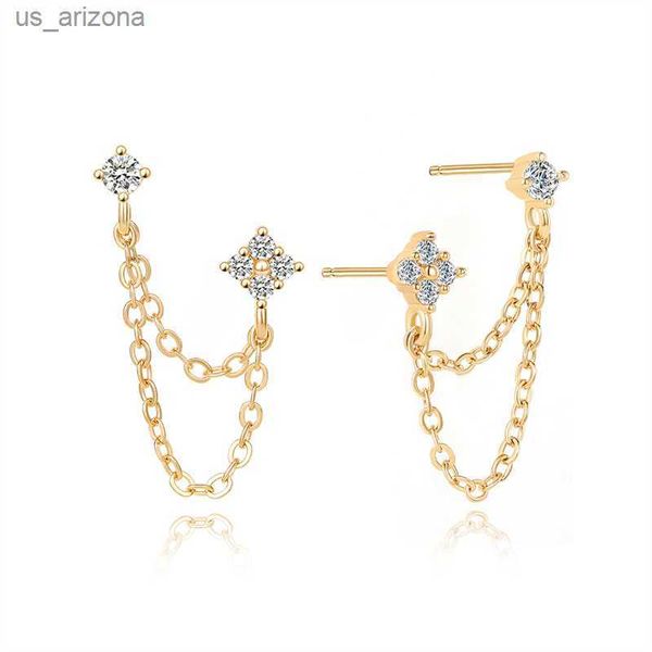 huitan fashion double piercing tassel earrings for women simple stylish design versatile lady drop earrings with cz jewelry l230620, Golden;silver
huitan fashion double piercing tassel earrings for women simple stylish design versatile lady drop earrings with cz jewelry l230620, Golden;silver