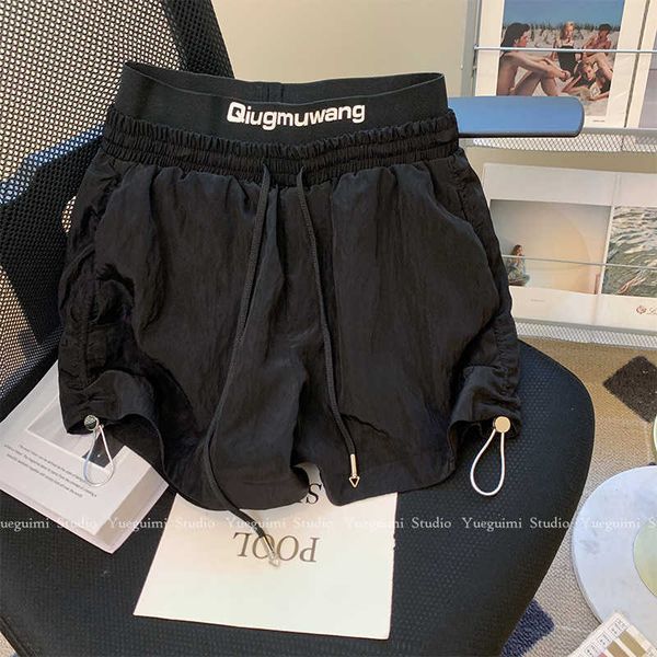 2023 summer sports shorts women's high waist and slim fit loose wide leg straight drawstring casual pants trend, White;black
2023 summer sports shorts women's high waist and slim fit loose wide leg straight drawstring casual pants trend, White;black
