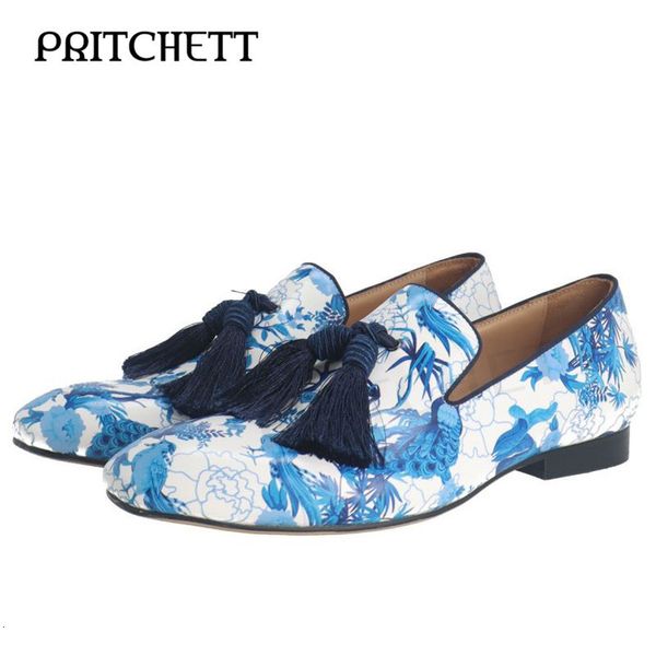 dress shoes blue tassel casual loafers round toe flat bottom square root and white flower bird pattern comfortable mens 230726, Black
dress shoes blue tassel casual loafers round toe flat bottom square root and white flower bird pattern comfortable mens 230726, Black