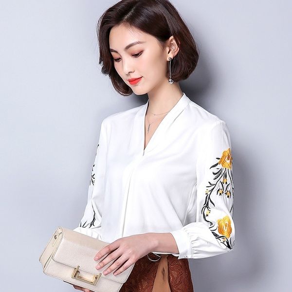womens blouses shirts chiffon women simple long sleeve spring autumn office ladies vneck embroidered casual clothes h9041 230726, White
womens blouses shirts chiffon women simple long sleeve spring autumn office ladies vneck embroidered casual clothes h9041 230726, White