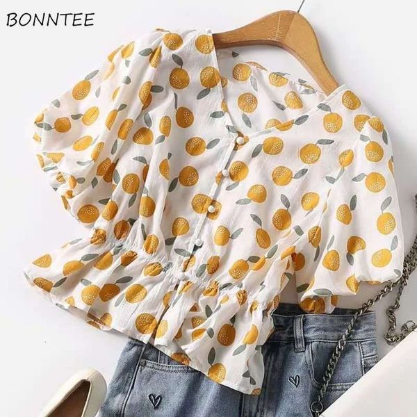 womens blouses shirts women summer sweet fashion orange printed crop lantern sleeve ruffles vneck french elegant 230726, White
womens blouses shirts women summer sweet fashion orange printed crop lantern sleeve ruffles vneck french elegant 230726, White
