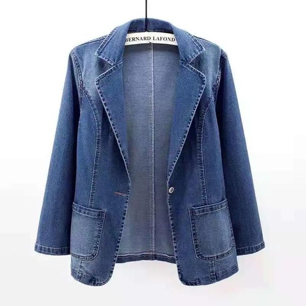 t-shirt spring vintage suit collar denim coat femme one button autumn solid color jeans jacket women slim clothes outerwear tide g2487, White
t-shirt spring vintage suit collar denim coat femme one button autumn solid color jeans jacket women slim clothes outerwear tide g2487, White