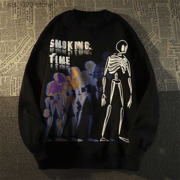 women's hoodies sweatshirts american y2k original skull dark style hiphop plus velvet hoodie tide brand design high street lazy style r, Black
women's hoodies sweatshirts american y2k original skull dark style hiphop plus velvet hoodie tide brand design high street lazy style r, Black