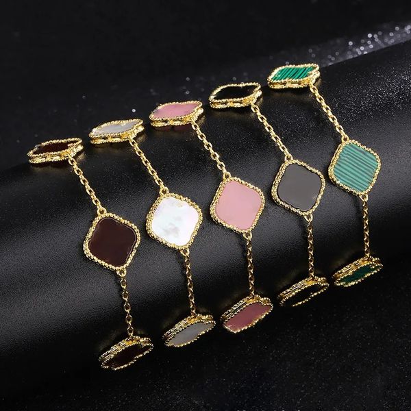 van fashion jewelry designer bracelet new four-leaf clover bracelet female south simple ins five-flower fritillary lucky cleef clover bracel, Golden;silver
van fashion jewelry designer bracelet new four-leaf clover bracelet female south simple ins five-flower fritillary lucky cleef clover bracel, Golden;silver