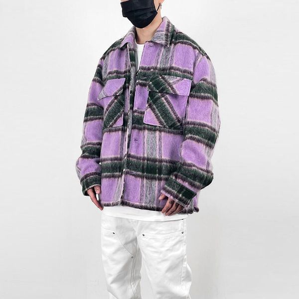 men's jackets high street retro pockets color block checkered lapel men's wool jackets autumn and winter thick casual windbreaker, Black;brown
men's jackets high street retro pockets color block checkered lapel men's wool jackets autumn and winter thick casual windbreaker, Black;brown
