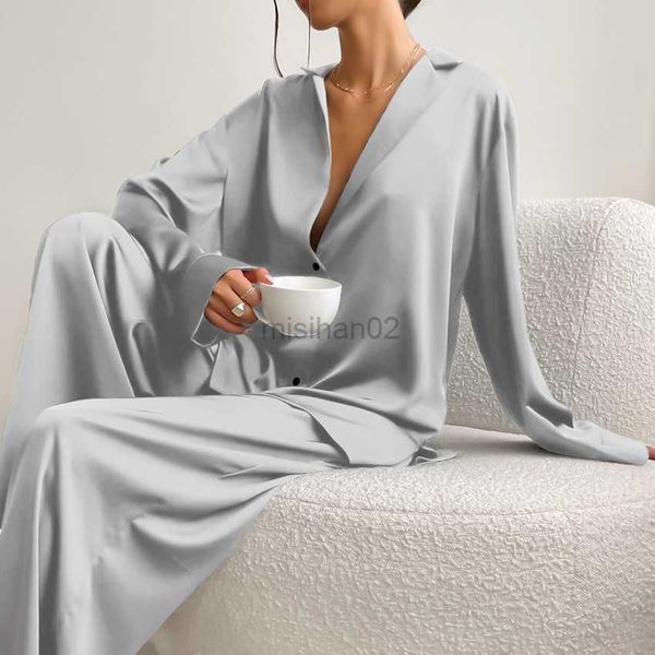 women's sleep lounge satin pajamas women button-down sleepwear nightgown turn-down collar pyjamas nightwear with trousers 2pcs shirt pa
women's sleep lounge satin pajamas women button-down sleepwear nightgown turn-down collar pyjamas nightwear with trousers 2pcs shirt pa